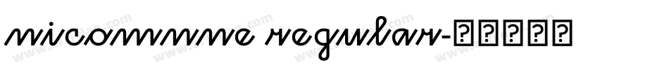 nicomnne regular字体转换